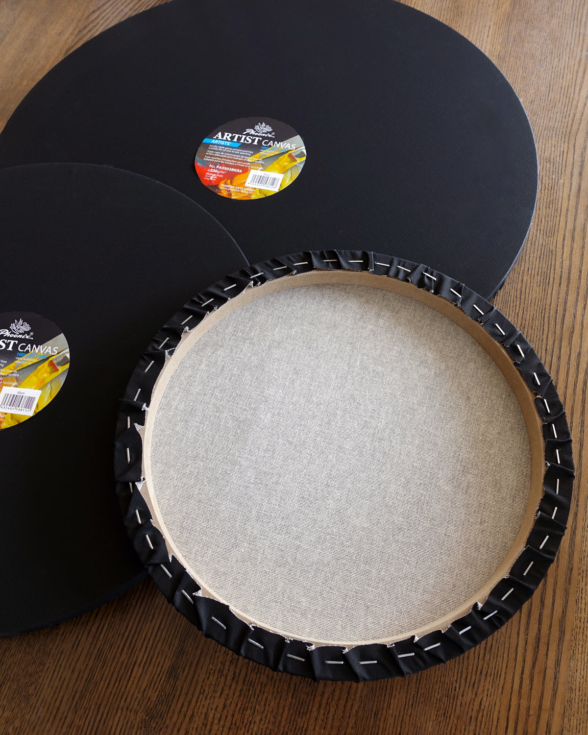 Round Black | 100% Cotton | Medium Grain