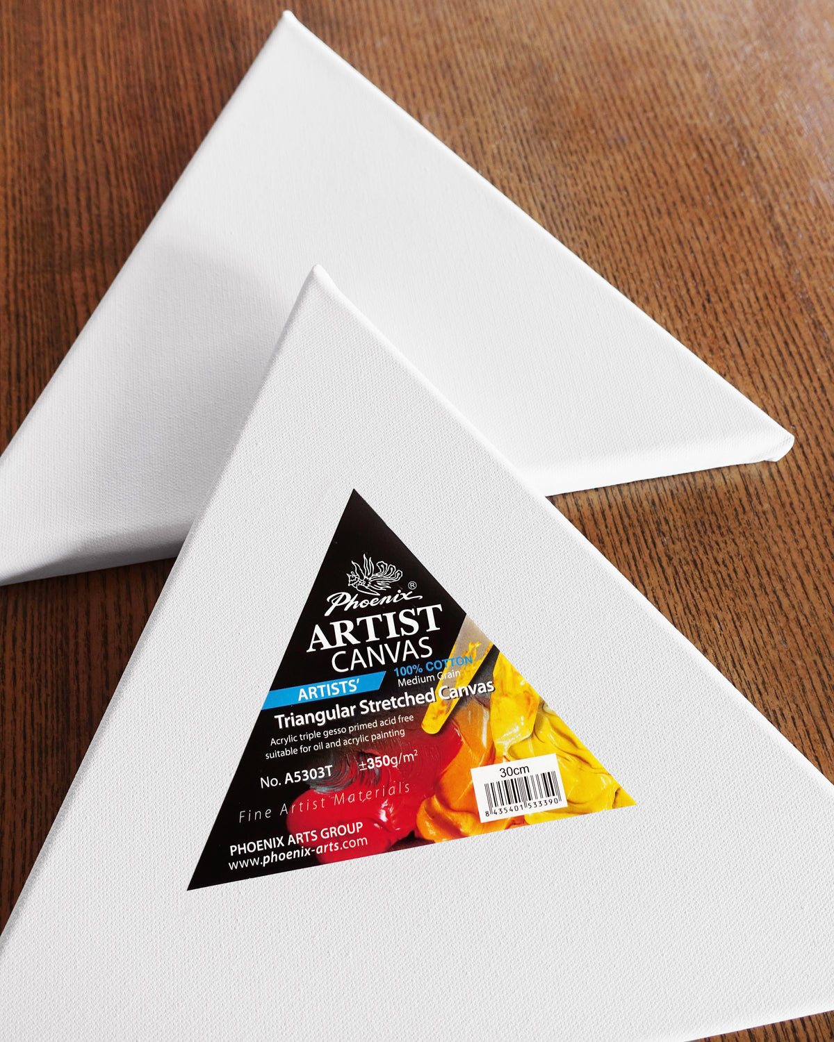 Triangular Stretched Canvas | 100% Cotton | Medium Grain