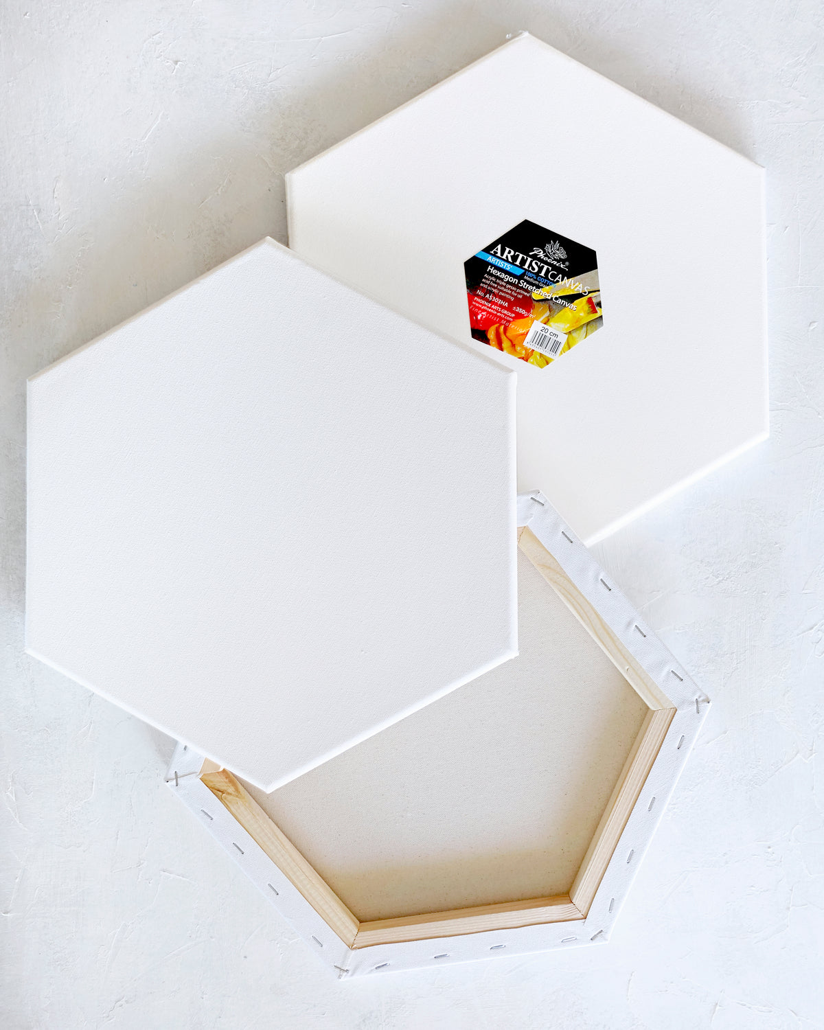 Hexagon Stretched Canvas | Algodón 100% | Grano Medio