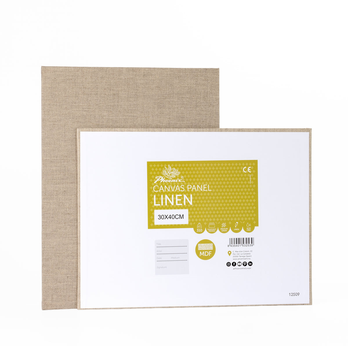 Linen Canvas Panel | Linen | Transparent Primed