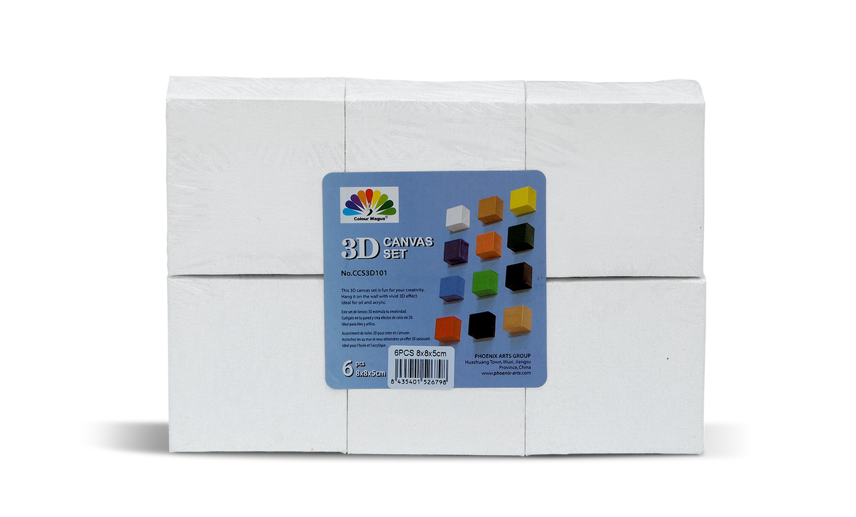 3D Canvas Set 8 × 8 cm | 6 pcs/ensemble