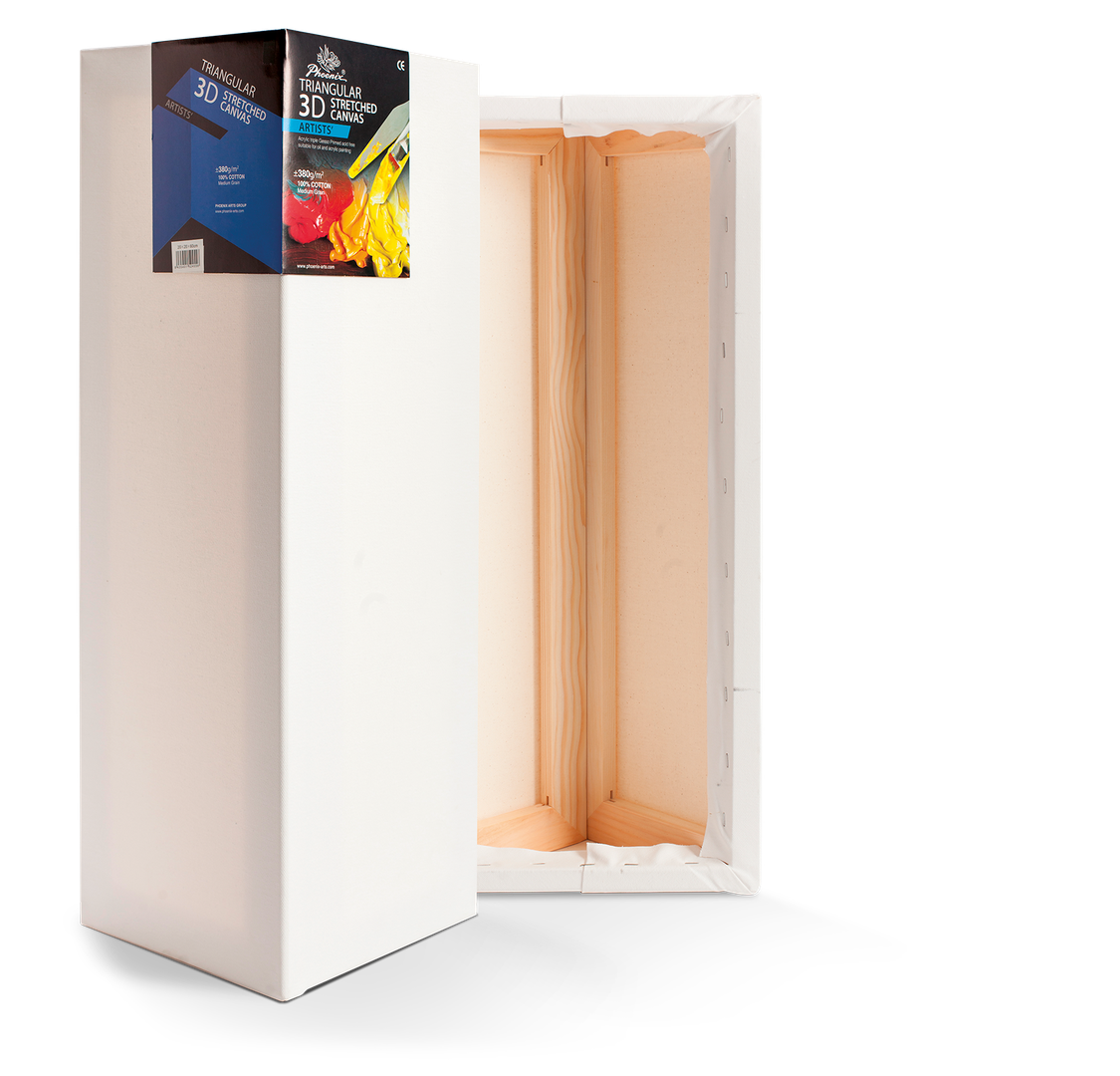 Triangular 3D Stretched Canvas | 100% Coton | Grain Moyen