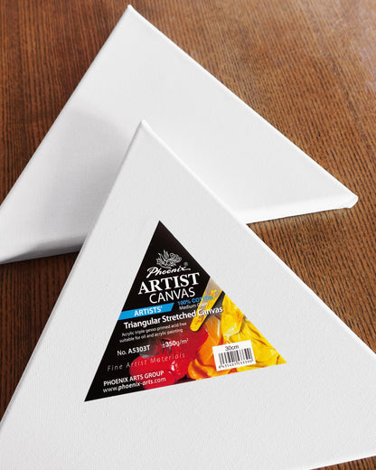 Triangular Stretched Canvas | 100% Cotton | Medium Grain