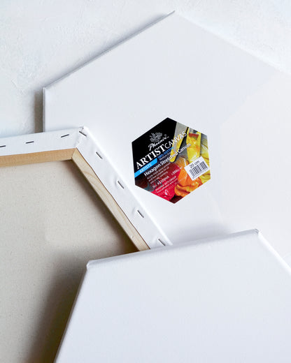 Hexagon Stretched Canvas | Algodón 100% | Grano Medio