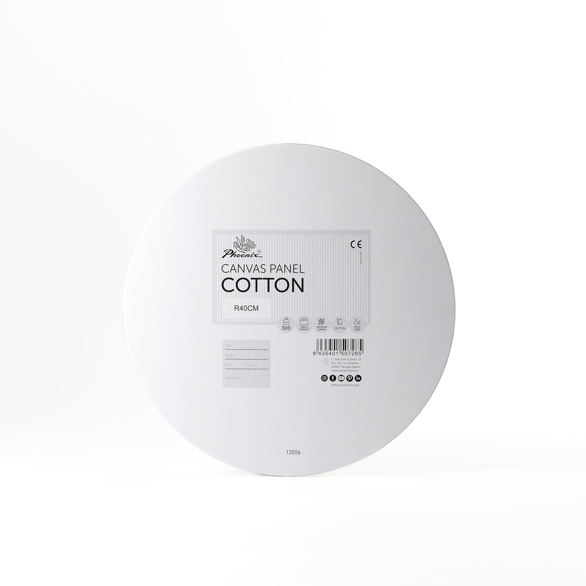 Canvas Panel Cotton | Round | Grano medio