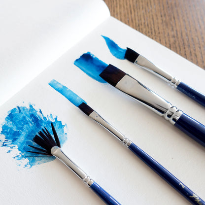 Acrylic & Watercolour Special Effects | Set | Nylon marrón | Mango corto