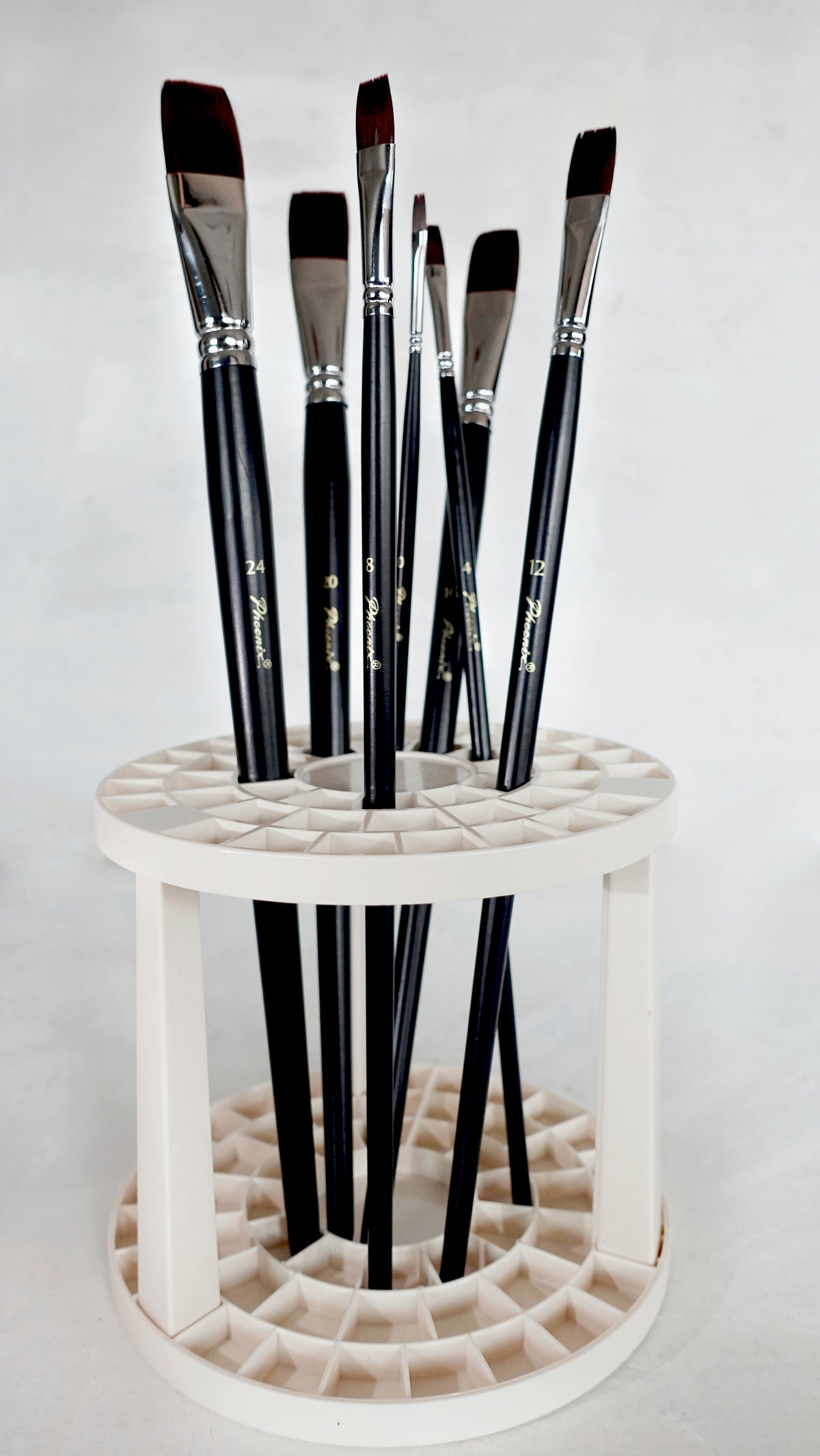 Flat Brushes | Set | Brown nylon | Long handle