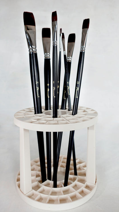 Flat Brushes | Set | Brown nylon | Long handle