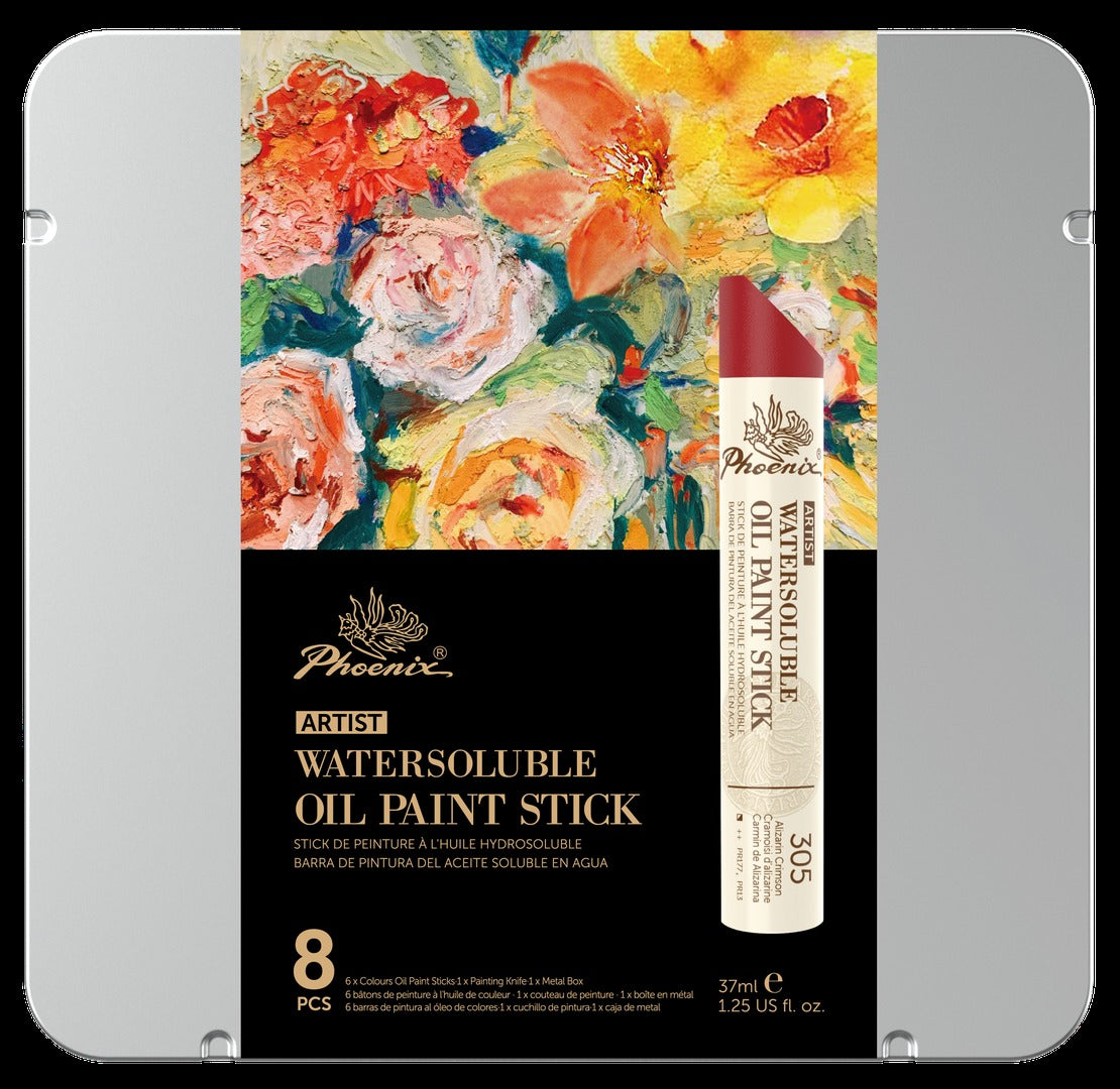 Artist | Set de barras de pintura al óleo solubles en agua | 6 × 37 ml | Espátula