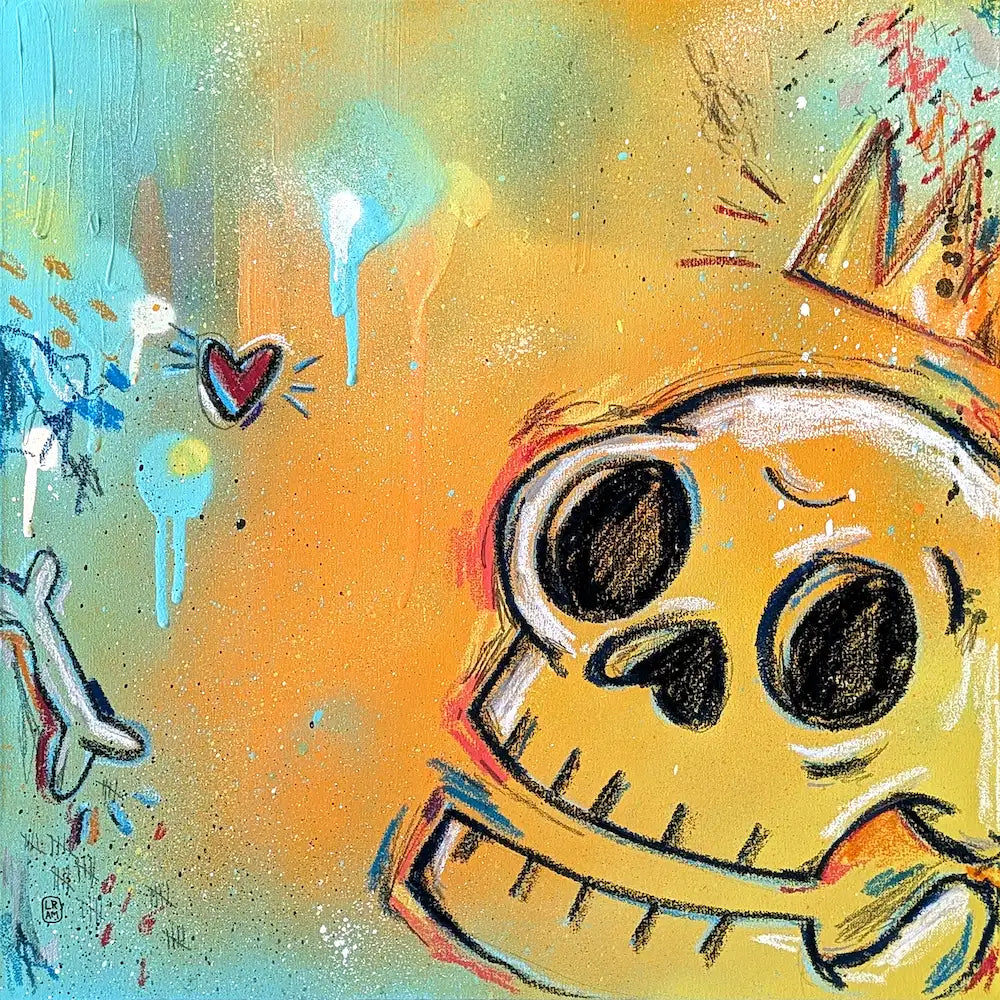 « Caos 07 » – Aérosol acrylique et pastel à l’huile sur toile. 2025.