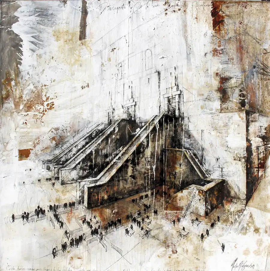 De Revelaciones y Encrucijadas – 2019 150 x 150 cm – mixta sobre lino