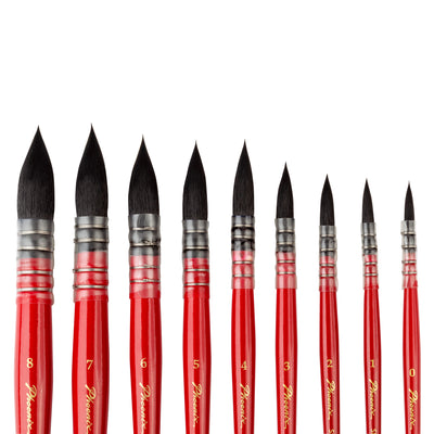 Artist Red Mop Brushes | Synthetic nylon | Series 3715