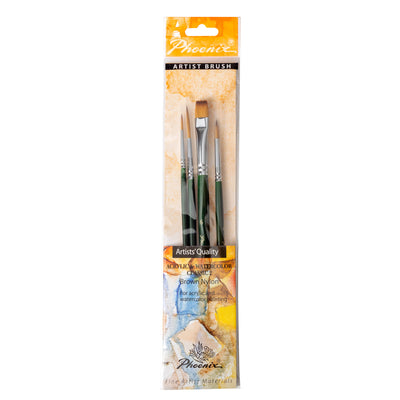 Acrylic & Watercolour Classic 2 | Set | Nylon brun | Manche court