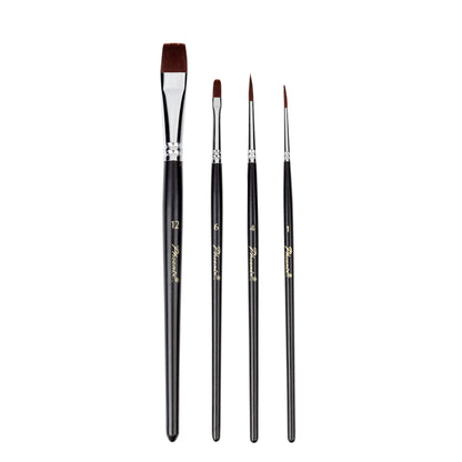 Acrylic Starter 2 | Set | Nylon marrón | Mango corto