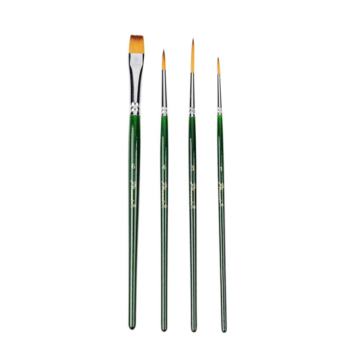 Acrylic & Watercolour Classic 2 | Set | Nylon marrón | Mango corto