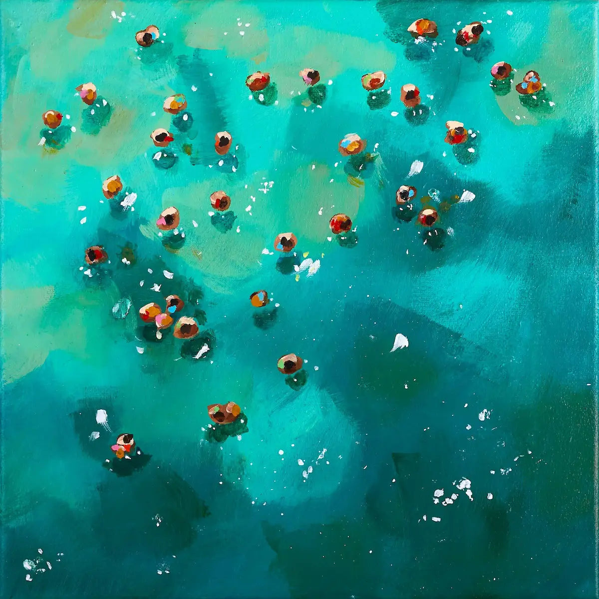 “Somos agua II”. 30x30cm, acrílico sobre lienzo