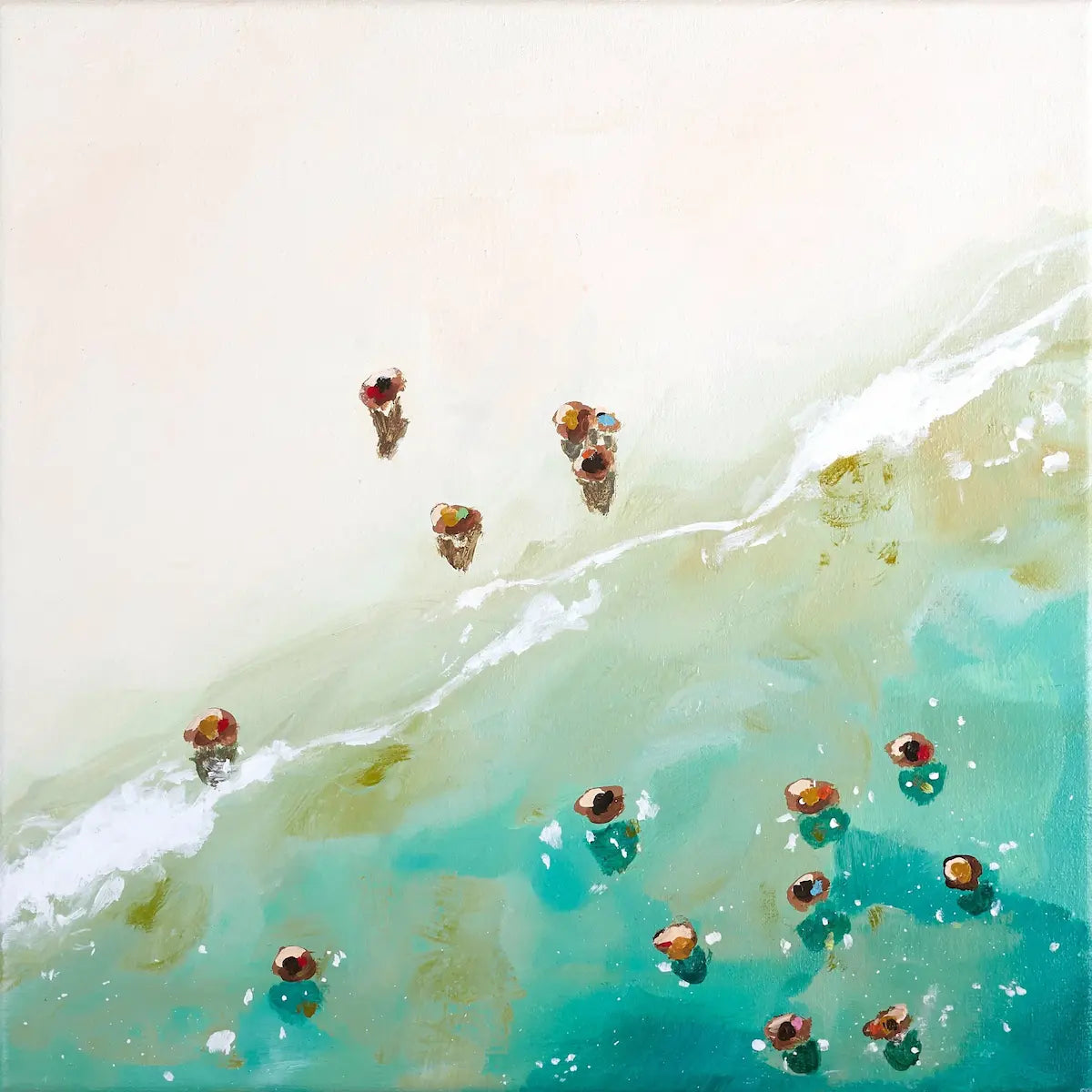 “Somos agua I”. 30x30cm, acrílico sobre lienzo