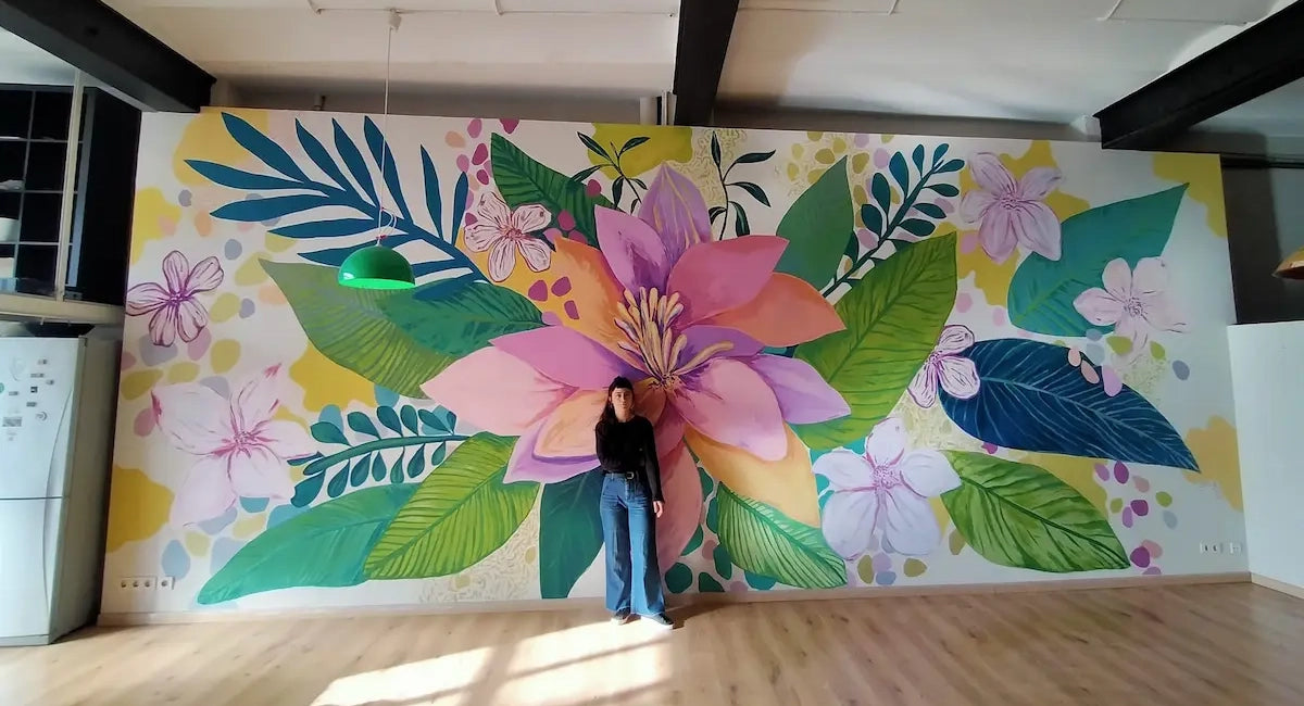 Mural en Loft de Poble Nou, Barcelona.
