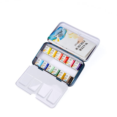 Artist | Watercolour Set | Half Pans | Metal Box