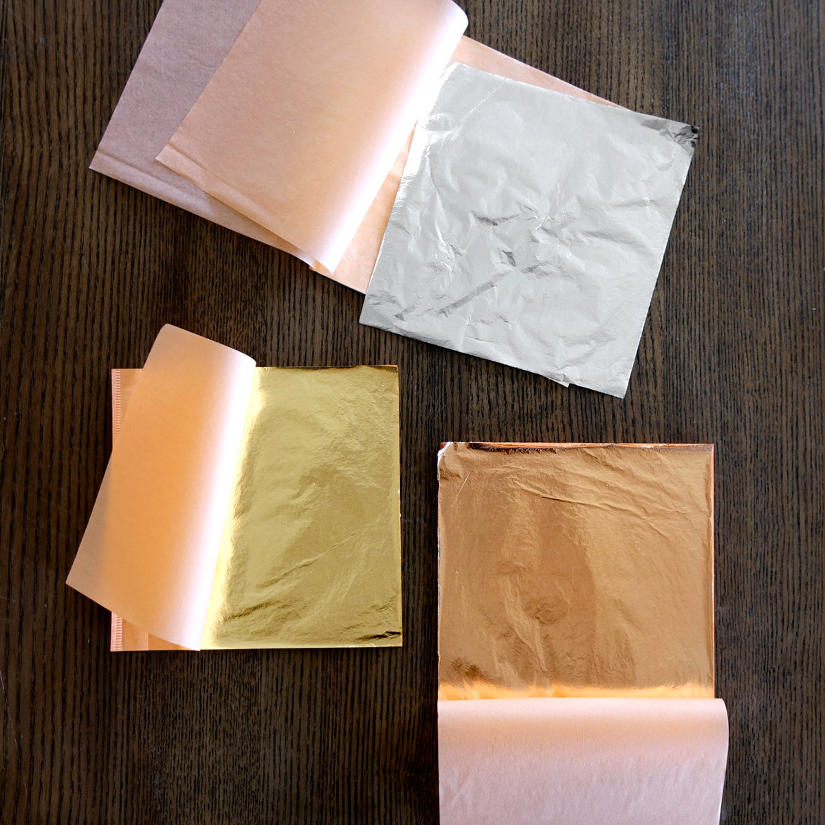 Feuilles métalliques imitation Premium | Or, argent et cuivre